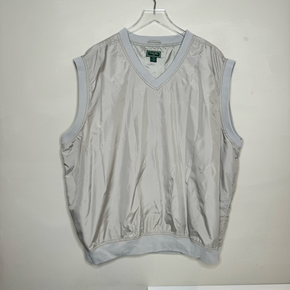 Stone Hill Men’s Golf Vest, Grey XXLarge, Pullover Polyester vest